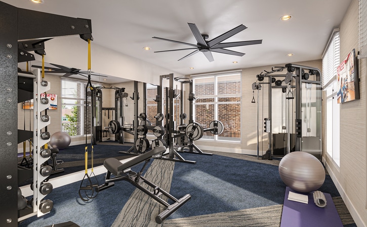 the edition on rosemary brand new off campus apartments near unc chapel hill fitness center weights and machines
