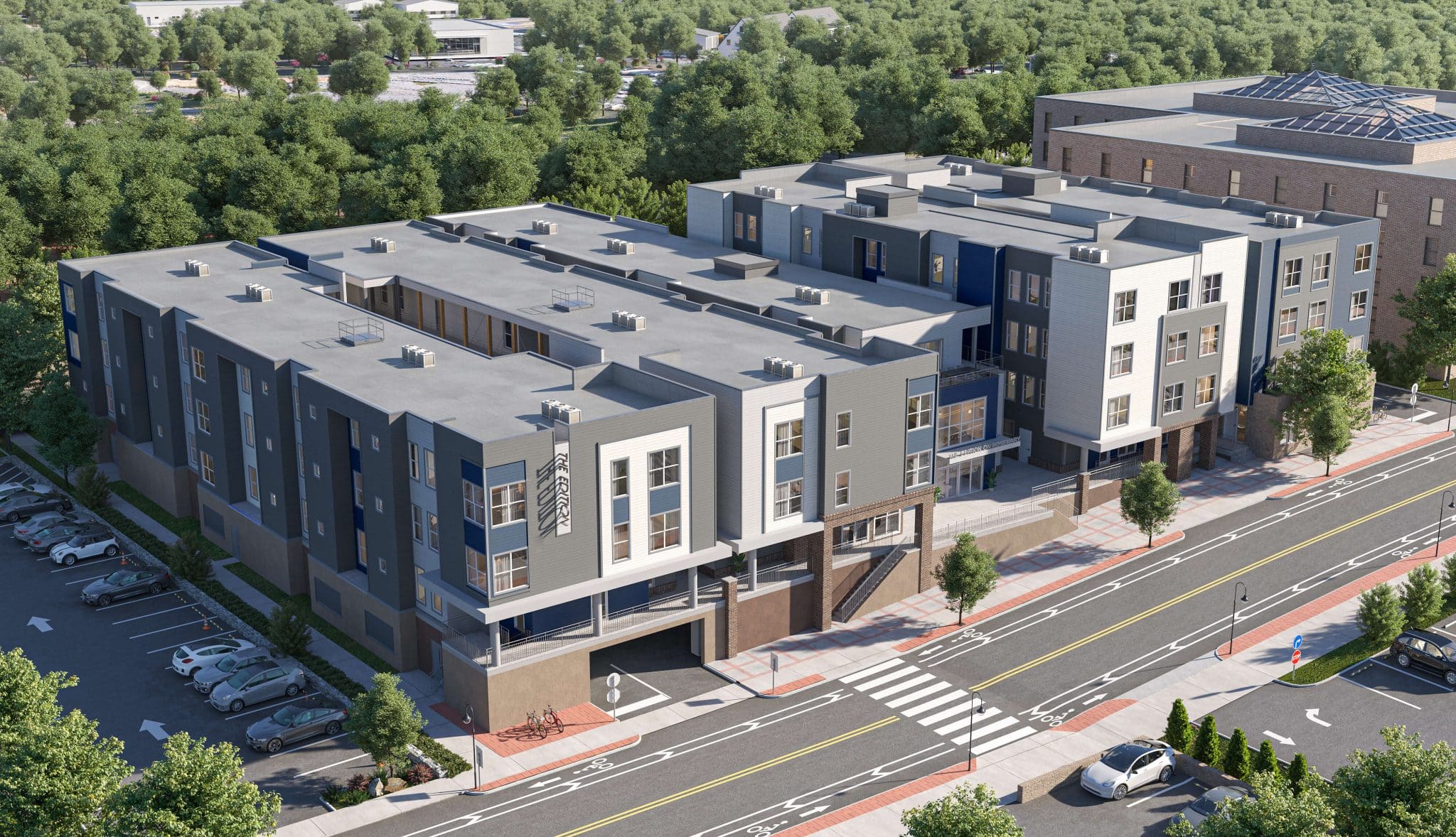 the edition on rosemary brand new boutique apartments near unc chapel hill located on west rosemary street birds eye view of community exterior